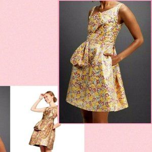 ZAC POSEN,TARGET, METALLIC FLORAL BROCADE DRESS~5